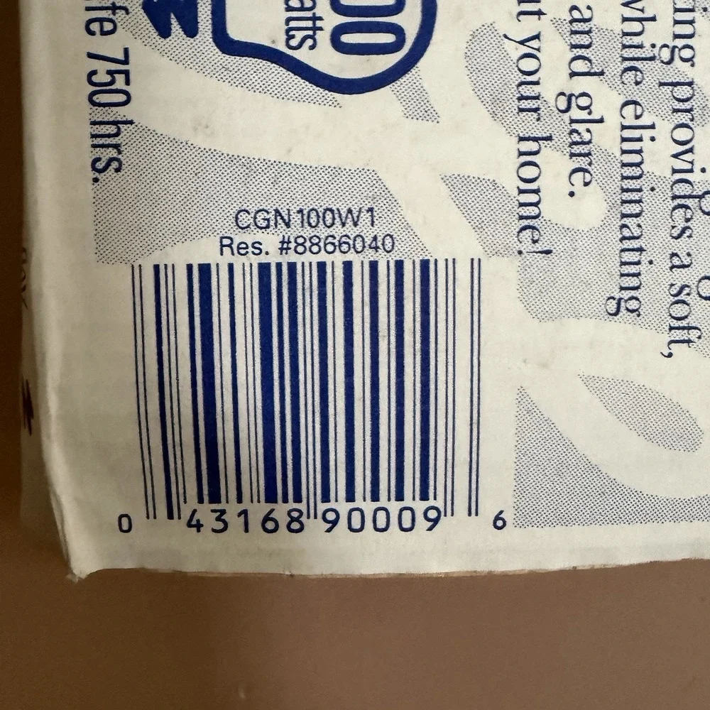 GE Soft White 100 Watt Light Bulbs Lot of 9 Bulbs NEW In Box Pleasing Light